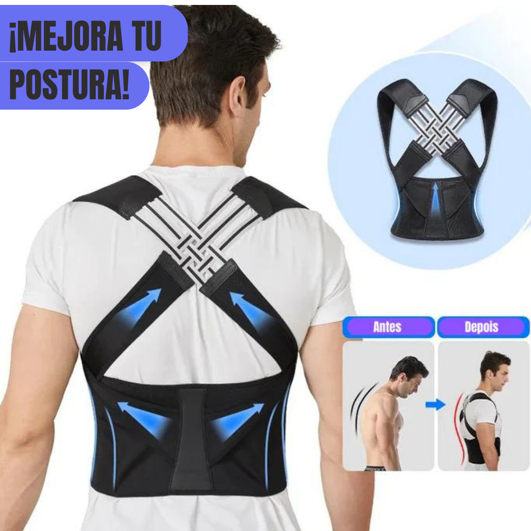 CORRECTOR DE POSTURA AJUSTABLE Posturex.® ¡Alinea tu postura, mejora tu presencia y tu salud!