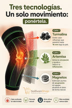 Rodillera Autocalentable de Acupresión con Turmalina y Artemisa