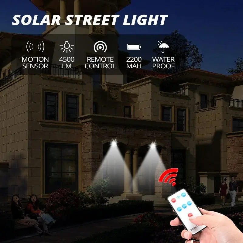 Seguridad Solar 24/7 - Lámpara con Sensor y Control Remoto